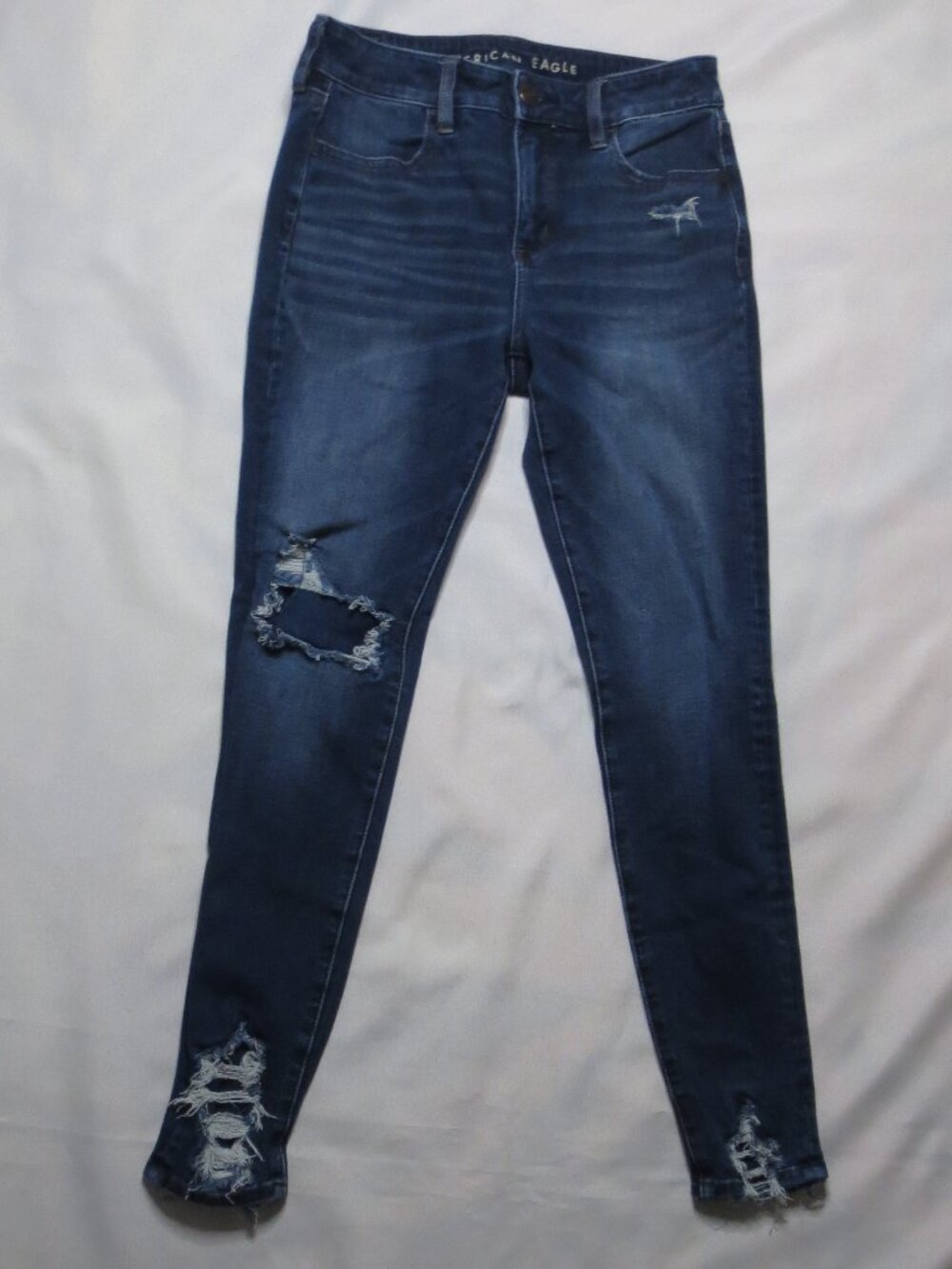 AMERICAN EAGLE womens DENIM blue HI-RISE jegging DREAM JEAN stretch SIZE 4